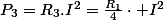 P_3=R_3.I^2=\frac{R_1}{4}\cdot I^2