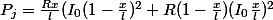 P_j=\frac{Rx}{l}(I_0(1-\frac{x}{l})^2+R(1-\frac{x}{l})(I_0\frac{x}{l})^2