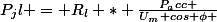P_jl = R_l * \frac{P_acc }{U_m cos \phi }