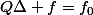Q\Delta f=f_0