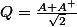 Q=\frac{A+A^+}{\sqrt{2}}