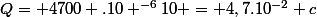 Q= 4700 .10 ^{-6}10 = 4,7.10^{-2} c