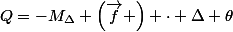 Q=-M_{\Delta} \left(\vec{f} \right) \cdot \Delta \theta
