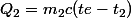 Q_{2}=m_{2}c(te-t_2)