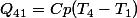 Q_{41}=Cp(T_{4}-T_{1})