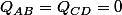 Q_{AB}=Q_{CD}=0