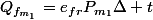 Q_{f_{m_{1}}}=e_{fr}P_{m_{1}}\Delta t