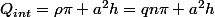 Q_{int}=\rho\pi a^{2}h=qn\pi a^{2}h