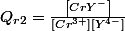 Q_{r2}=\frac{\left[CrY^{-}\right]}{\left[Cr^{3+}\right]\left[Y^{4-}\right]}