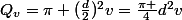 Q_{v}=\pi (\frac{d}{2})^{2}v=\frac{\pi }{4}d^{2}v
