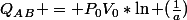 Q_A_B = P_0V_0*\ln (\frac{1}{a})