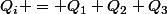 Q_i = Q_1+Q_2+Q_3