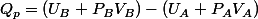 Q_p=(U_B+P_BV_B)-(U_A+P_AV_A)