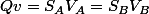 Qv=S_AV_A=S_BV_B