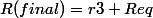 R(final)=r3+Req