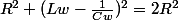 R^{2}+(Lw-\frac{1}{Cw})^{2}=2R^{2}