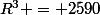 \large\dfrac{4}{3} \;\pi\;R^3 = 2590