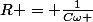 R = \frac{1}{C\omega }
