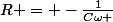R = -\frac{1}{C\omega }