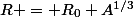 R = R_0 A^{1/3}