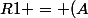 R1 = (A; \vec{x1}, \vec{y1}, \vec{z1})