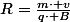 R=\frac{m\cdot v}{q\cdot B}