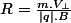 R=\frac{m.V_{\bot}}{|q|.B}