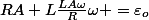 RA+L\frac{LA\omega}{R}\omega =\varepsilon_o