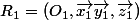 R_{1}=(O_{1},\vec{x_{1}}\vec{y_{1}},\vec{z_{1}})