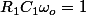 R_{1}C_{1}\omega_{o}=1