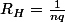 R_{H}=\frac{1}{nq}