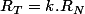 R_{T}=k.R_{N}