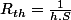 R_{th}=\frac{1}{h.S}