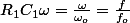 R_1C_1\omega=\frac{\omega}{\omega_{o}}=\frac{f}{f_{o}}
