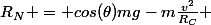 R_N = cos(\theta)mg-m\frac{v^2}{R_C} 