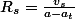 R_s=\frac{v_s}{a-a_t}