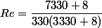 Re=\dfrac{7330+8}{330(3330+8)}
