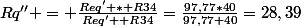 Rq'' = \frac{Req' * R34}{Req' +R34}=\frac{97,77*40}{97,77+40}=28,39