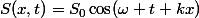 S(x,t)=S_{0}\cos(\omega t+kx)