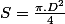 S=\frac{\pi.D^{2}}{4}