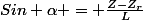 Sin \alpha = \frac{Z-Z_r}{L}