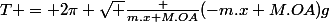 T = 2\pi \sqrt {\frac {m.x+M.OA}{(-m.x+M.OA)g}}