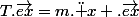 T.\vec{ex}=m.\ddot x .\vec{ex}
