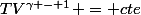 TV^{\gamma - 1} = cte
