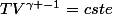 TV^{\gamma -1}=cste