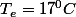 T_{e}=17^{0}C