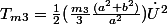 T_{m3}=\frac{1}{2}(\frac{m_{3}}{3}\frac{(a^{2}+b^{2})}{a^{2}})\dot{U}^{2}