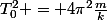 T_0^2 = 4\pi^2\frac{m}{k}