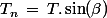 T_n\,=\,T.\sin(\beta)