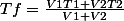 Tf=\frac{V1T1+V2T2}{V1+V2}
